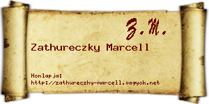 Zathureczky Marcell névjegykártya