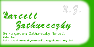 marcell zathureczky business card